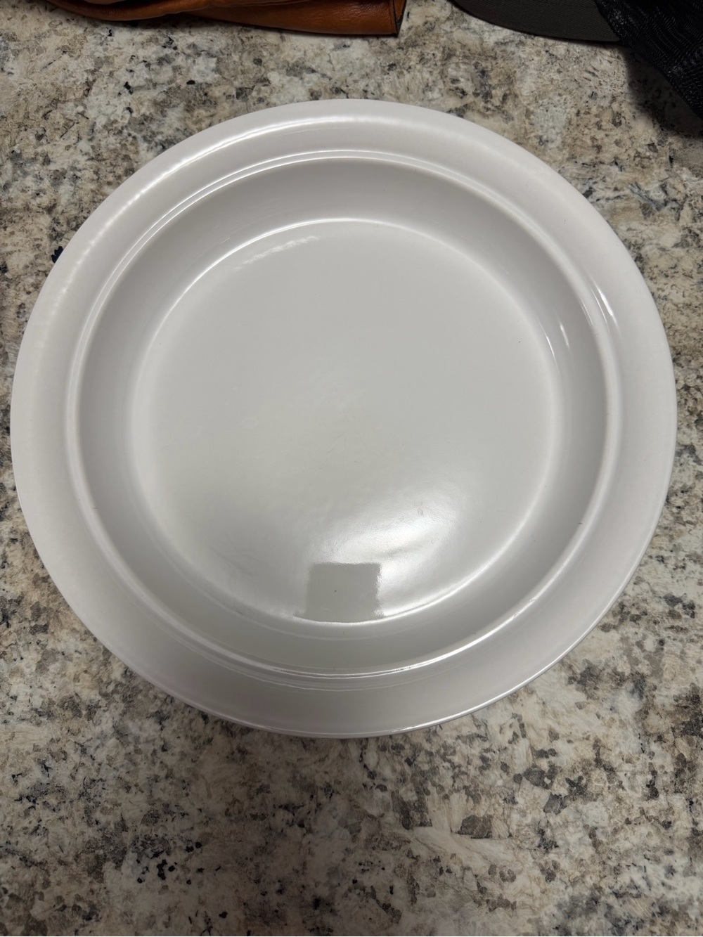 Corningware White Ceramic Dinner Plate - Simple Rim Detail